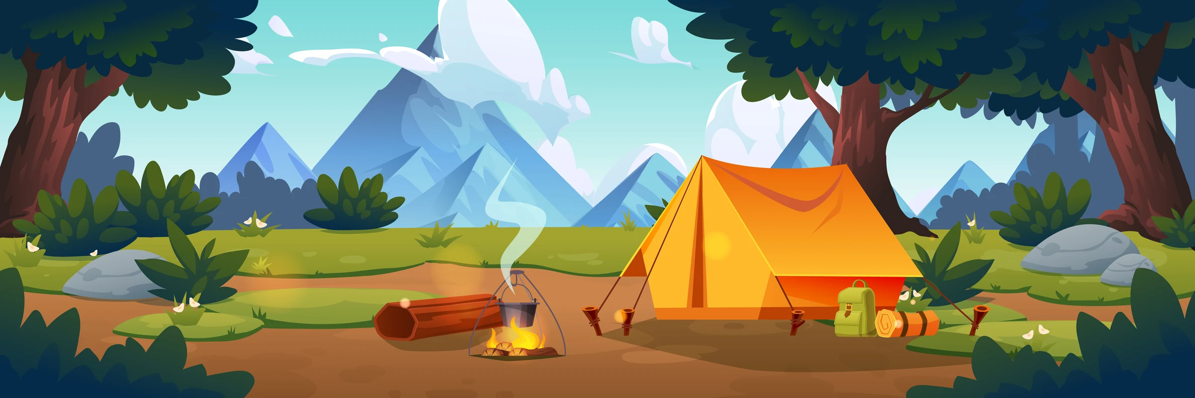 Am Lagerfeuer — Illustration