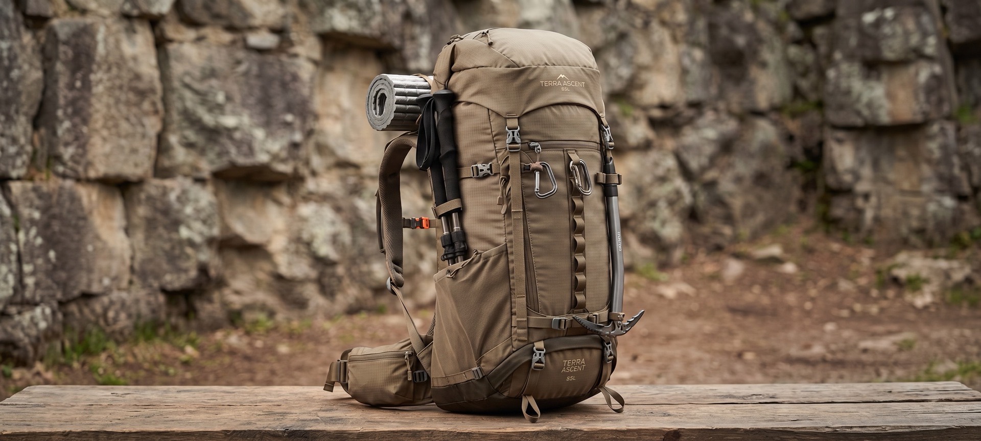 So stellst du deinen Rucksack richtig ein. Wanderer mit richtig eingestelltem Rucksack — Illustration